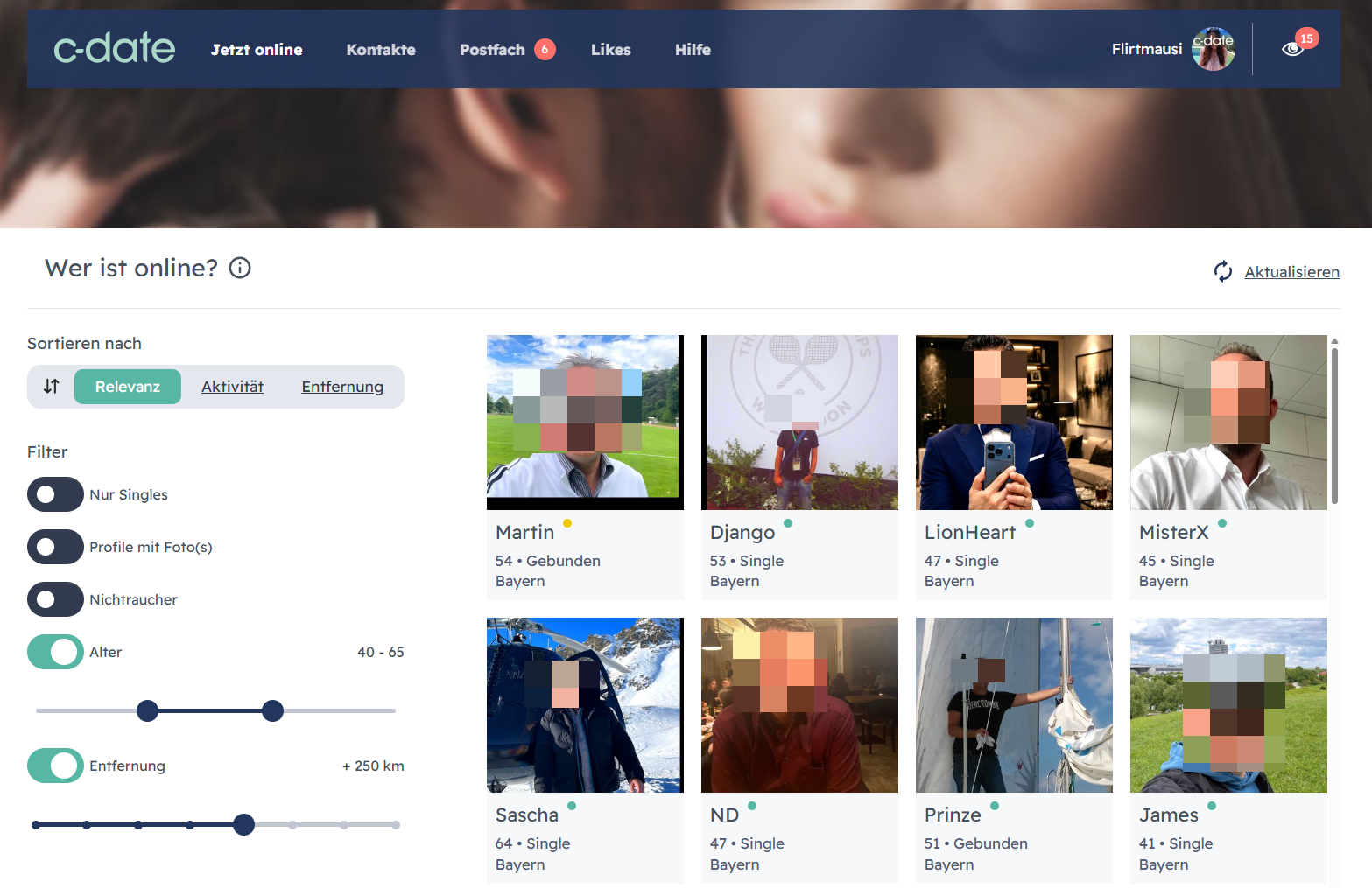C-Date Wer ist online